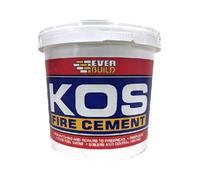 Everbuild KOS Fire Cement - Ready to Use - Resistant to Temperatures Up To 1250˚C - Buff - 6kg