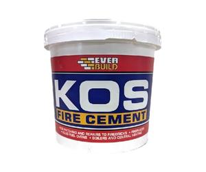 Everbuild KOS Fire Cement - Ready to Use - Resistant to Temperatures Up To 1250˚C - Buff - 6kg