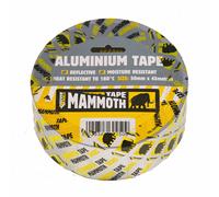 Everbuild Mammoth Aluminium Tape - Heat Resistant to 180C - Light Reflective - Excellent Moisture Resistance - Silver - 50mm x 45m Roll