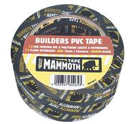 Everbuild Mammoth Builders PVC Tape - Flame Retardant - Black - 75mm x 33m Roll