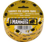 Everbuild Mammoth Capet Fix Cloth Tape, Clear, 50 mm x 25 m