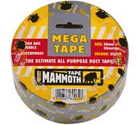 Everbuild Mammoth Mega All-Purpose Duct Tape, Silver, 50mm x 50m | Waterproof - Easy-Tear - Interior And Exterior Use