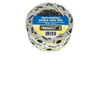 Everbuild Mammoth Multi Purpose Double Sided Tape, Clear, 25mm x 25m | High Tack - Multi-Purpose