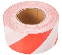 Everbuild Mammoth Non-Adhesive and Durable Polythene Barrier Tape, Suitable for Cordoning Off Areas - Red-White - 72mm x 500m
