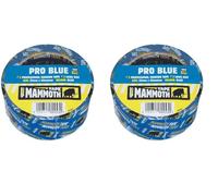 Everbuild Mammoth Pro Blue Masking Tape - Easy Tear - High Heat Resistance - UV Resistant - Blue -25mm x 33m Roll (Pack of 2)