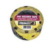 Everbuild Mammoth PVC Hazard Tape, Black and Yellow, 50 mm x 33 m