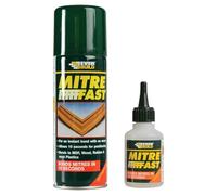 Everbuild Mitre Fast Two Part Bonding Kit - Suitable for Mitre Joints - Industrial Grade - Clear - 100g Adhesive/400ml Activator