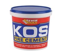 Everbuild KOS Fire Cement Cartridge - Ready to Use - Resistant to Temperatures Up To 1250˚C - Black - 2kg