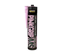 Everbuild Pinkgrip MS - Hybrid Polymer Grab Adhesive - Interior And Exterior Use - Fast Curing -Waterproof - UV Resistant - Pink - 290ml