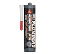 Everbuild Plumbers Gold | Excellent Primerless Adhesion with Mould Shield Silicone Sealant - Can be Applied to Wet Surface and Under Water - Clear -