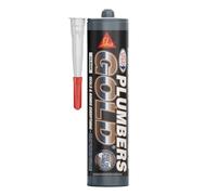 Everbuild Plumbers Gold | Excellent Primerless Adhesion with Mould Shield Silicone Sealant - Can be Applied to Wet Surface and Under Water - Clear - 290 ml