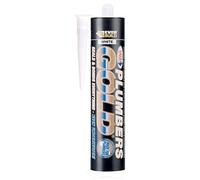 Everbuild PLUMBGWE-EBD Plumbers Gold Sealant and Adhesive with Mould Shield, White, 290 ml