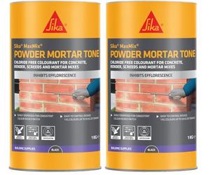 Everbuild PMTBK1 208 Powder Mortar Tone, Black, 1 kg (Pack of 2)