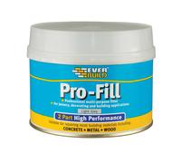 Everbuild Multi-Purpose Filler Pro Fill – 2-Part High Performance, Light Grey 500g