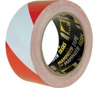 Everbuild PVC Hazard Tape Red / Black 50mm 33m