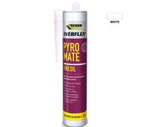 Everbuild Everflex Pyro Mate Firesil Fire Protection Silicone Sealant - Neutral Cure - Excellent Weathering Properties - White - 295 ml