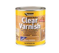 Everbuild Quick Dry Wood Varnish Satin Clear 750Ml