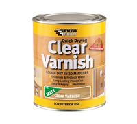 Everbuild Quick Drying Wood Varnish, Clear, Matt, 2.5L