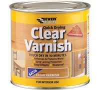 Everbuild Quick Drying Wood Varnish Satin Clear 250ml