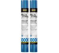 Everbuild Roll & Stroll Hard Surface Protector - Self-Adhesive - Totally Waterproof - Transparent Blue - 600mm x 25m (Pack of 2)