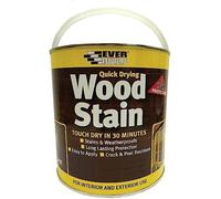 Everbuild Satin Wood Stain - Indoor And Outdoor Use - Weatherproof - UV-Resistant - Quick Drying - Solvent Free - Walnut - 2.5L