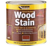 Everbuild Satin Wood Stain - Indoor And Outdoor Use - Weatherproof - UV-Resistant - Quick Drying - Solvent Free - Rosewood - 750ml