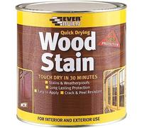 Everbuild Satin Wood Stain - Indoor And Outdoor Use - Weatherproof - UV-Resistant - Quick Drying - Solvent Free - Walnut - 250ml