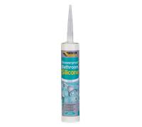 Everbuild Silicone Sealant Showerproof Antifungal Bathroom White 300ml