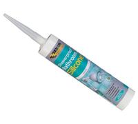 Everbuild Silicone Sealant Showerproof Antifungal Bathroom White 300ml