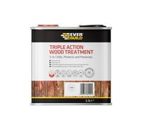 Everbuild Wood Treatment LJUN02 Triple Action Kills, Protects & Preserves Clear 2.5 Litre