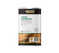 Everbuild Wood Preserver - Interior/Exterior, Low Odour, Quick-Dry - Golden Chestnut 5L