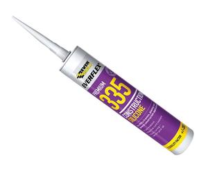 Everbuild Sika 486138 Everflex® 335 Construction Silicone Brown 295Ml