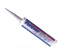 Everbuild Forever Grey Anti-Mould Silicone Sealant - Permanently Waterproof - Suitable for Internal And External Use - Grey - 295ml