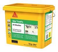 Sika FastFix All Weather Self-Setting Paving Jointing Compound - Ready to Use - No Mixing Required - Charcoal - 15kg - 17 sq. m