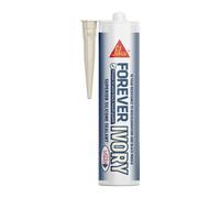 Everbuild Sika Forever Ivory Anti-Mould Silicone Sealant - 295Ml - Waterproof For Internal And External Use