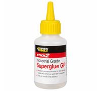 Everbuild Stick 2 Industrial Grade Superglue GP 50g, Medium Viscosity Fast Bonding Adhesive for Metal Plastic Rubber Wood, Strong Cyanoacrylate Glue with Precision Nozzle for DIY & Workshop Use