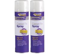 Everbuild Stick2 Carpet Fix Spray Adhesive - High Tack - Spray - Foaming Formula - 500ml (Pack of 2)