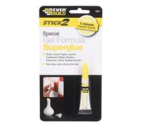 Everbuild Stick2 Superglue Gel - High Viscosity - Fast Curing - Non-Drip - High Strength - Clear - 3g Tube