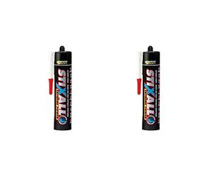 Everbuild Stixall Extreme Power, Building Adhesive and Sealant Hybrid, Crystal Clear, 290 ml & Stixall Extreme Power, Building Adhesive and Sealant Hybrid, Brown, 290 ml