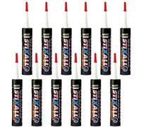 Everbuild Stixall MS Polymer Grab Adhesive, Black, 290ml, 12 Pack | Hybrid polymer technology, high grab, primerless bonding, waterproof, construction, automotive use