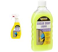 Everbuild Sugar Soap Ready To Use Spray, 500 ml & Sugar Soap Liquid Concentrate, 500 ml