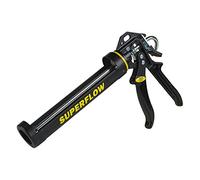 Everbuild Super Flow Sealant/Adhesive Cartridge Applicator Gun with Rotating Barrel - Soft Grip Handle - For Cartridges Up to 310 ml