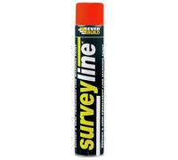 Everbuild Spray Paint Surveyline Semi-Permanent - For Survey Line Marking, Easy to Apply - Red 700ml