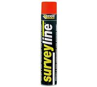 Everbuild Surveyline Semi-Permanent Spray Paint - Ideal For Survey Line Marking - High Covering Power - Easy To Apply - Red - 700ml