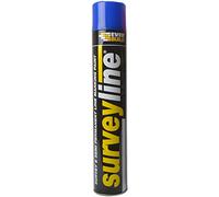 Everbuild Surveyline Semi-Permanent Spray Paint - Ideal For Survey Line Marking - High Covering Power - Easy To Apply - Blue - 700ml