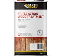 Everbuild Triple Action (Kills, Protects and Preserves) Wood Treatment, Clear, 5 Litre