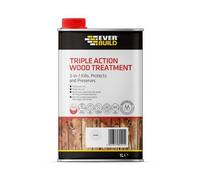 Everbuild Wood Treatment LJUN02 Triple Action Kills, Protects & Preserves Clear 2.5 Litre