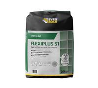 Everbuild Ts711We20 711 Tileset Flexiplus Tile Adhesive White 20Kg Evbts711We20