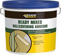 Everbuild Wall Covering Adhesive - Ready Mixed - Easy To Apply - Anti-Fungal - 4.5kg