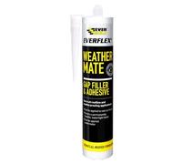 Everbuild Everflex Weather Mate - Gap Filler & Adhesive - Water Resistant - Permanently Flexible - For Exterior Use - Translucent - 295ml Cartridge